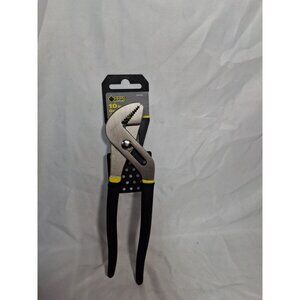 Steel Grip Pliers, Carbon Steel Black/Yellow Tongue and Groove  10" long,